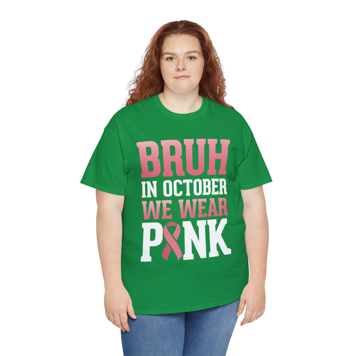 In October We Wear Pink Breast Cancer Awareness Womens Tee