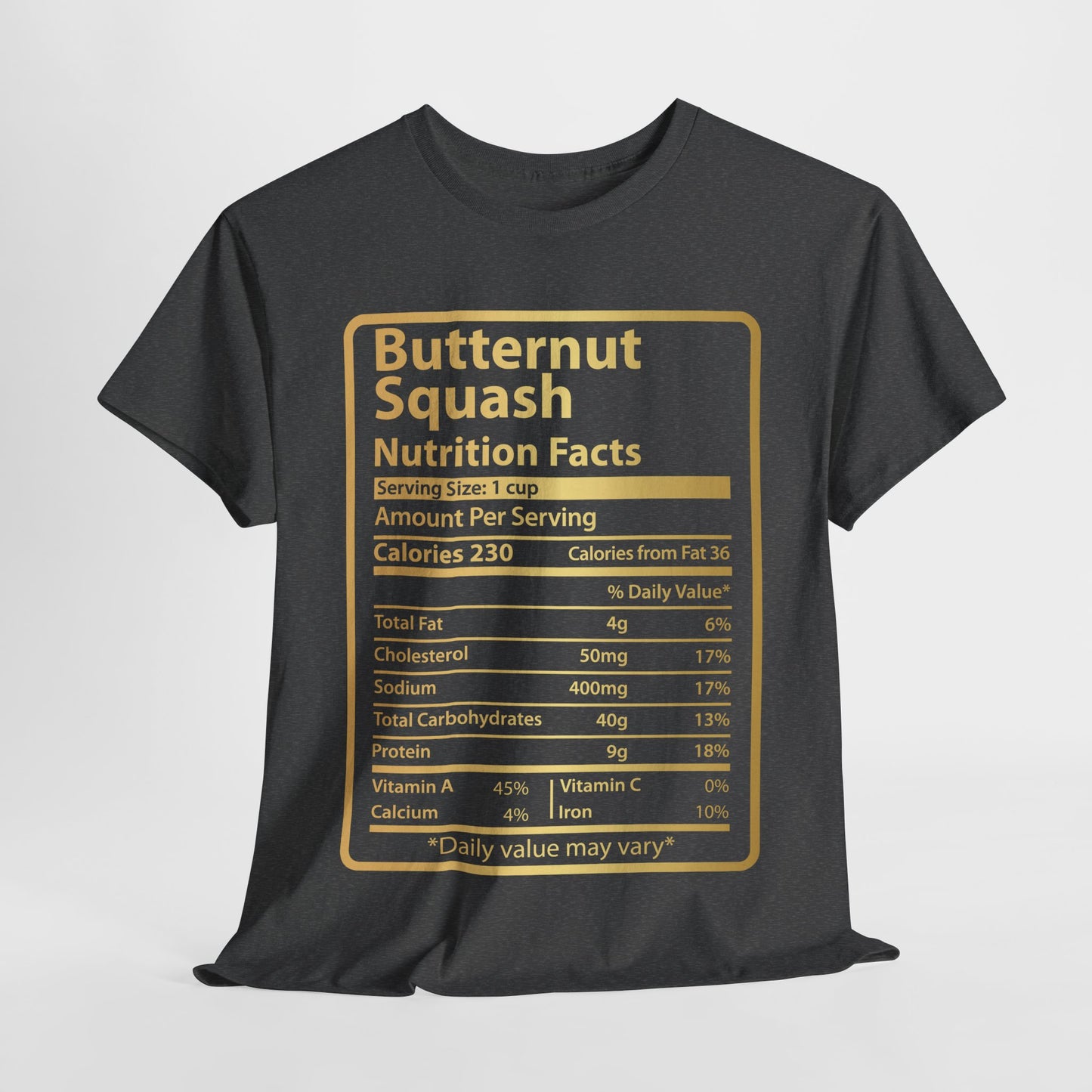 Funny Butternut Squash Nutrition Facts Tee for Thanksgiving Christmas