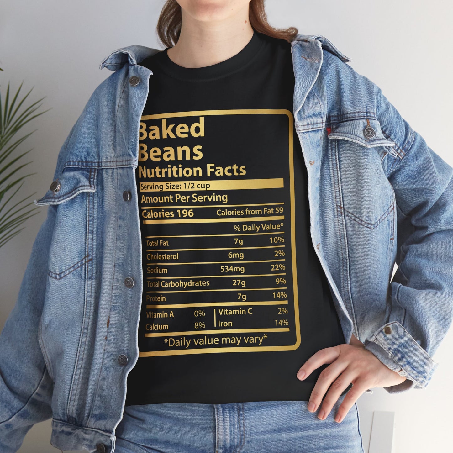 Baked Beans Funny Nutrition Facts T-Shirt