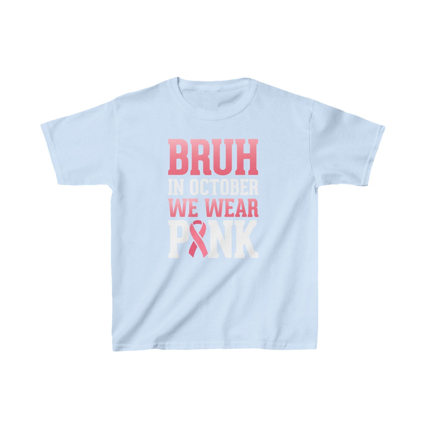 In October We Wear Pink Ribbon Kids Tee