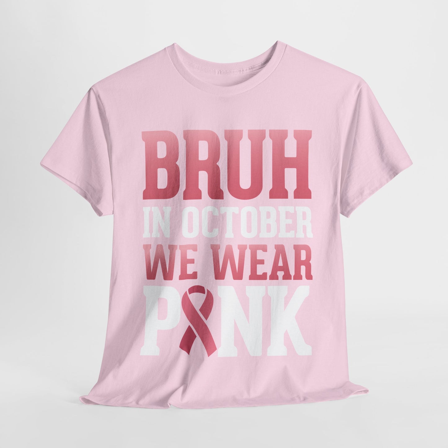 In October We Wear Pink Breast Cancer Awareness Womens Tee