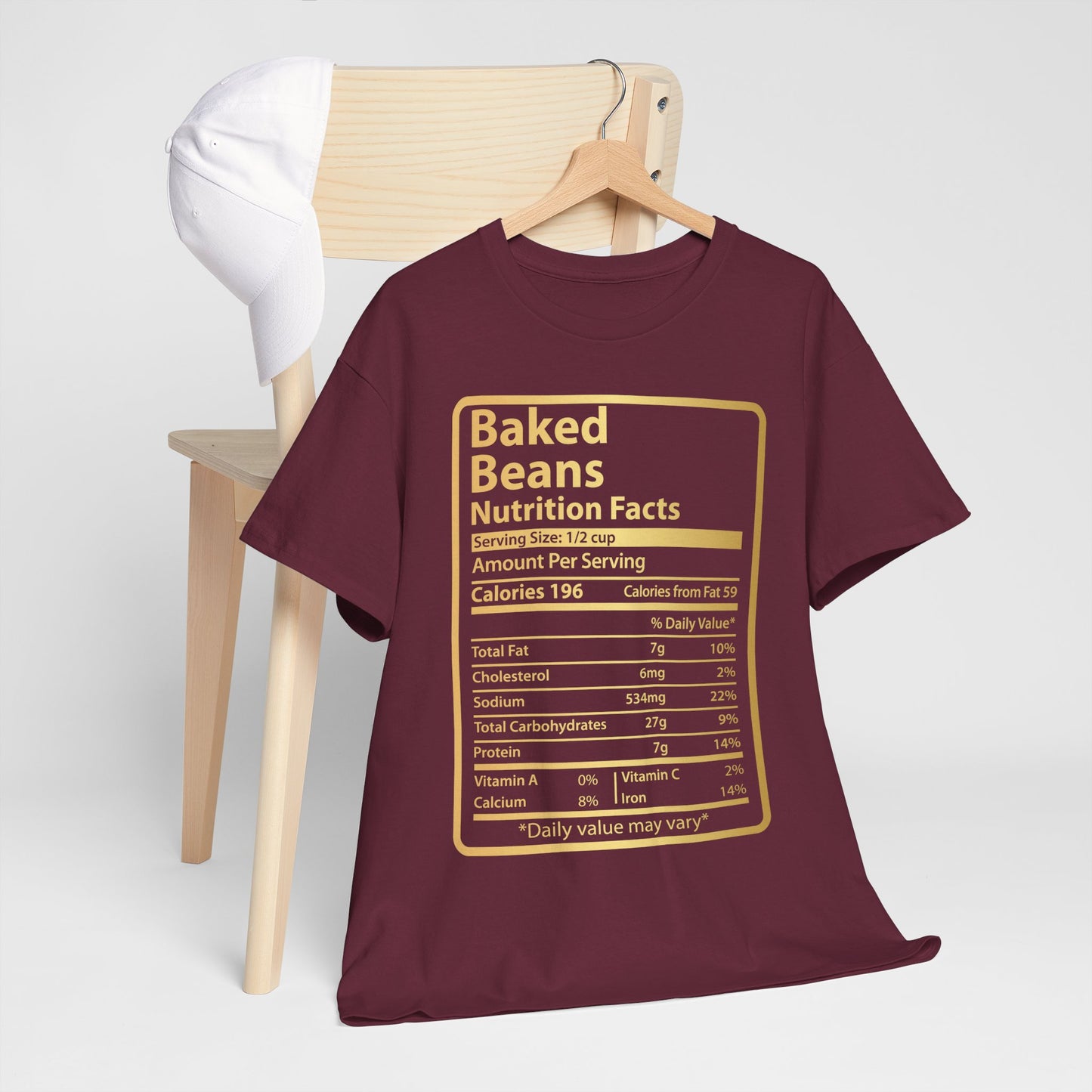 Baked Beans Funny Nutrition Facts T-Shirt