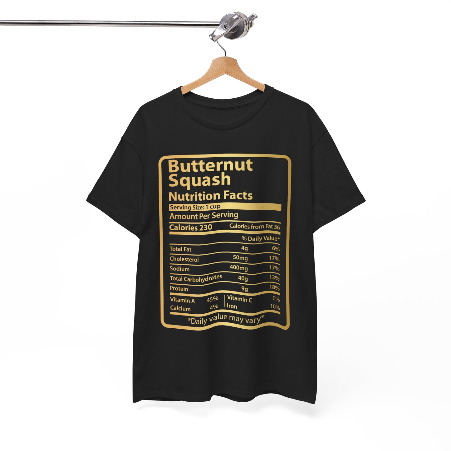 Funny Butternut Squash Nutrition Facts Tee for Thanksgiving Christmas