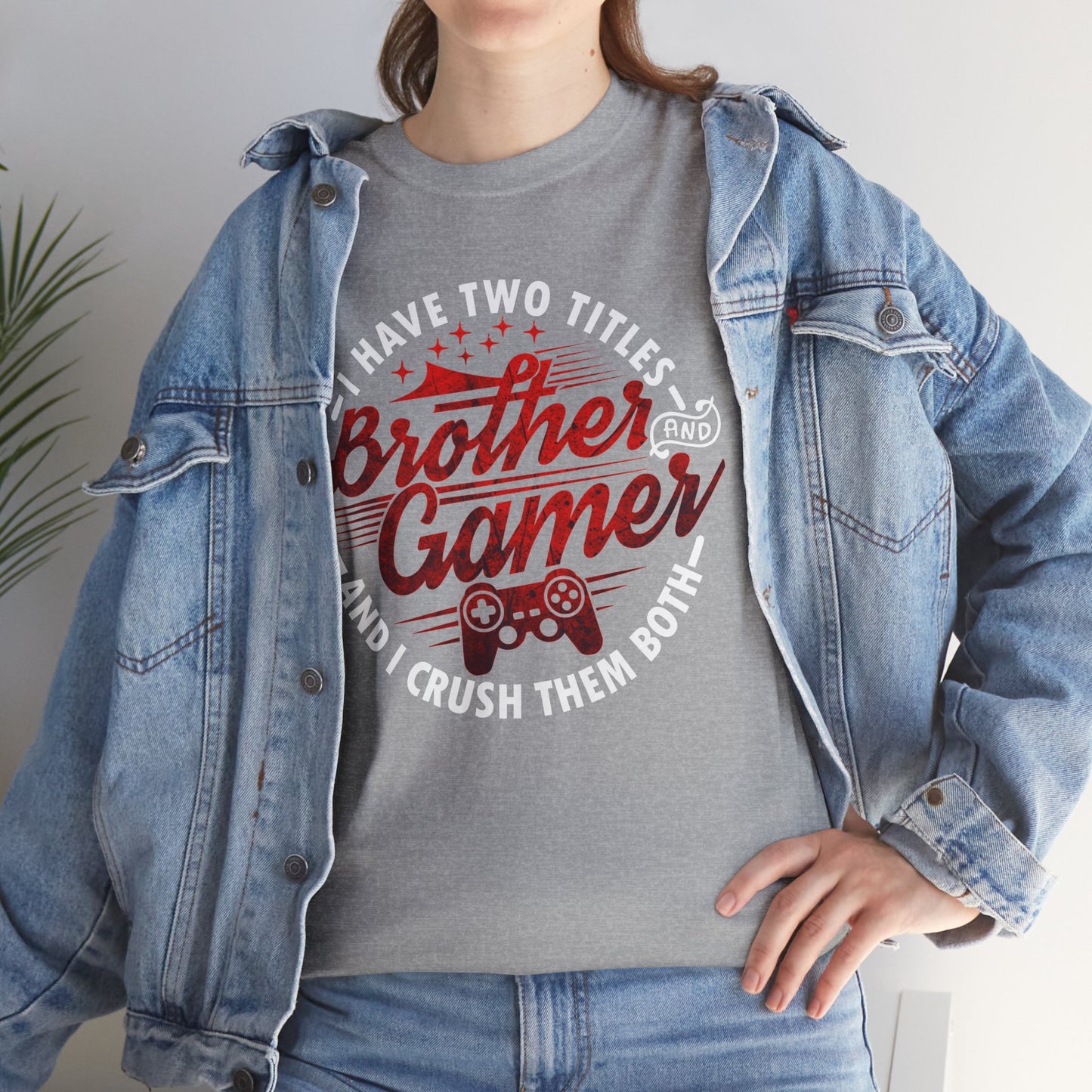 Gamer Men's T-Shirt - I Have Two Titles Brother