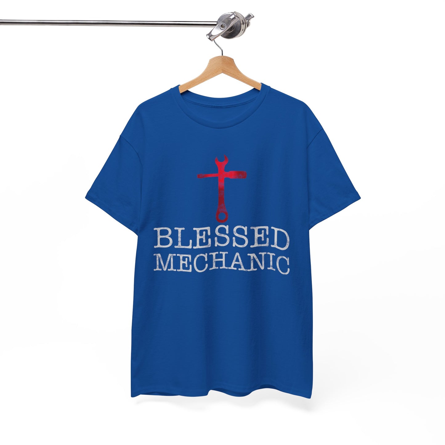 Blessed Mechanic Gift For Christian Mechanic Unisex Heavy Cotton Tee