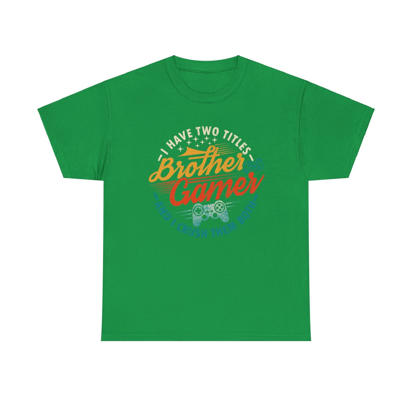 Funny Gamer Vintage Unisex Tee - I Have Two Titles Brother and Gamer Gift