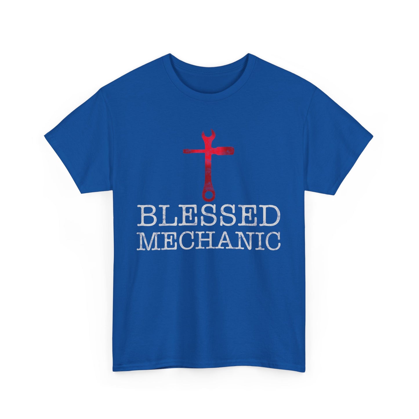 Blessed Mechanic Gift For Christian Mechanic Unisex Heavy Cotton Tee
