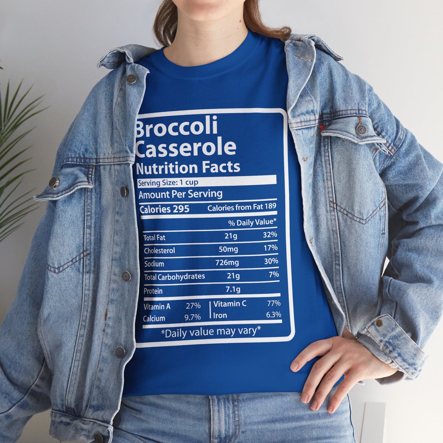 Funny Broccoli Casserole Nutrition Facts Men's Shirt