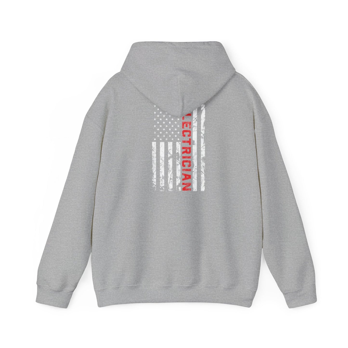 Patriotic Electrician Dad American Flag Fathers Day Gifts Unisex Hooded Sweatshirt