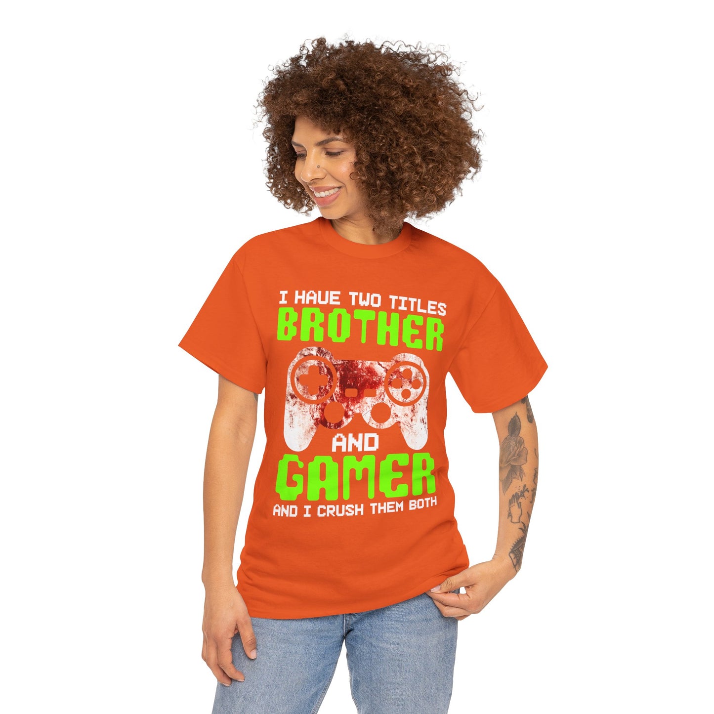 Gamer Mens T-Shirt - I Have Two Titles Brother and Gamer Father's Day Gifts