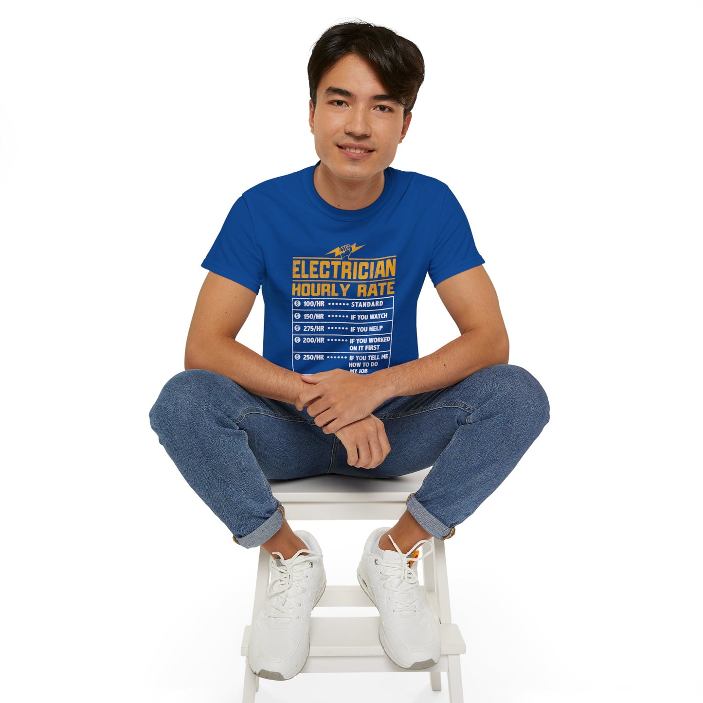 Funny Electrician Hourly Rate Unisex Ultra Cotton Tee