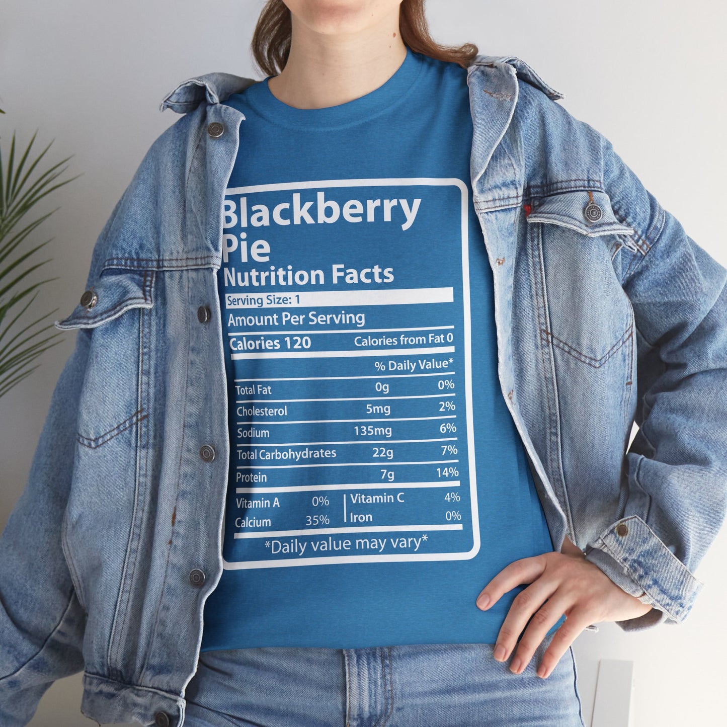 Funny Blackberry Pie Nutrition Facts Tee