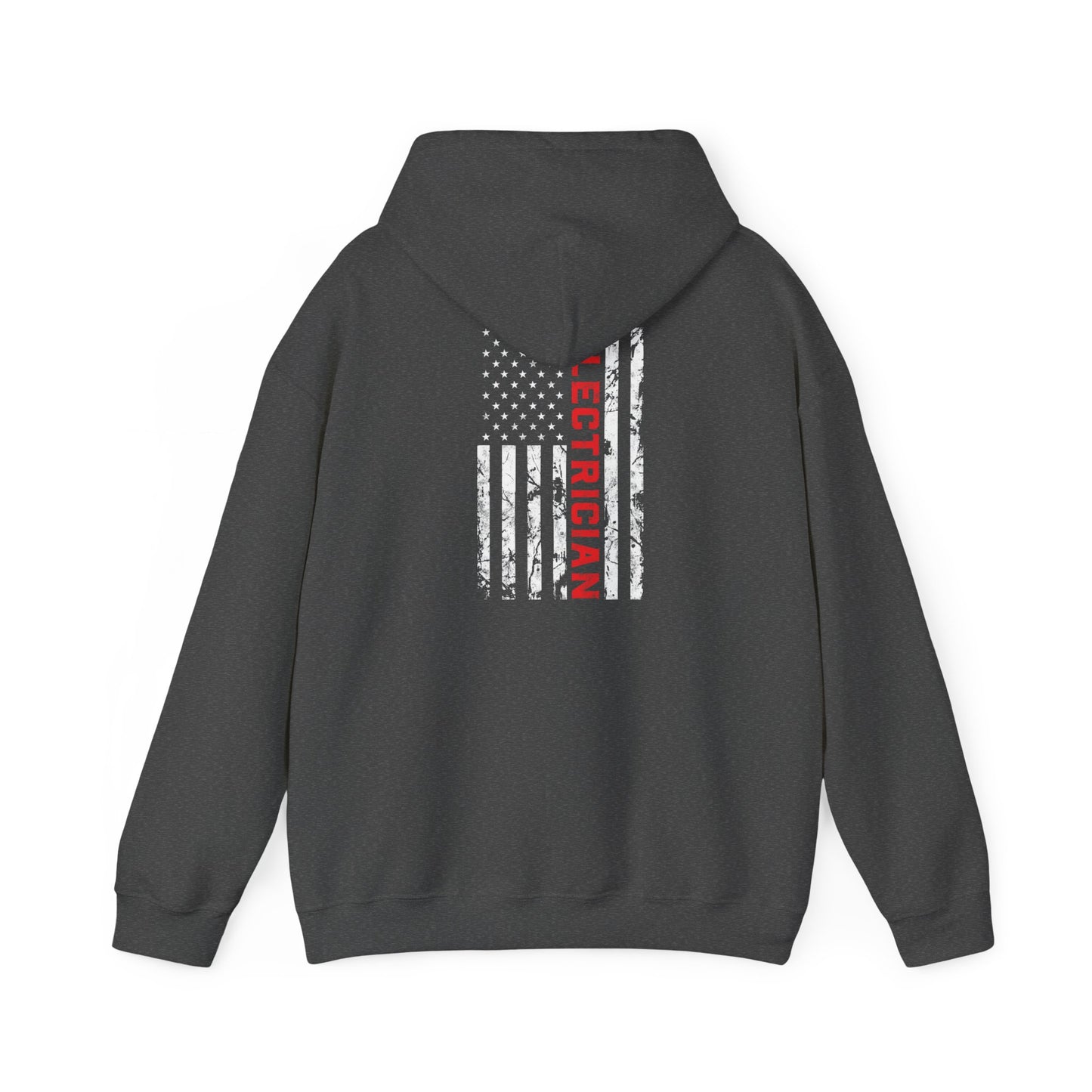 Patriotic Electrician Dad American Flag Fathers Day Gifts Unisex Hooded Sweatshirt