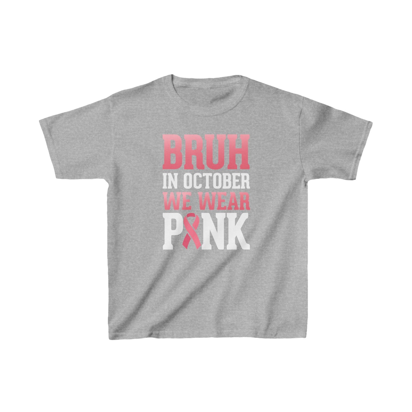 In October We Wear Pink Ribbon Kids Tee