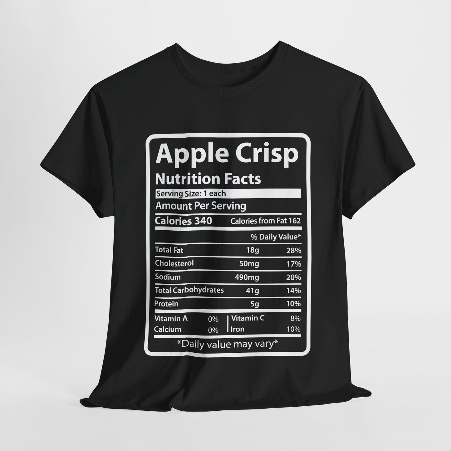 Apple Crisp Nutrition Facts Tee