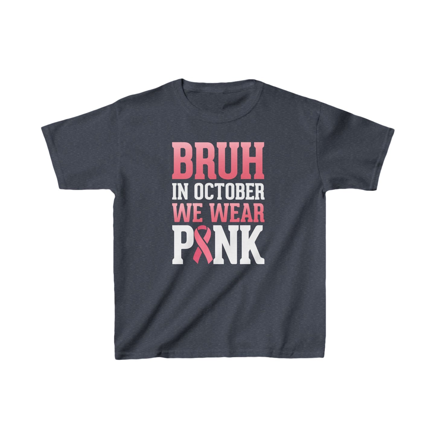In October We Wear Pink Ribbon Kids Tee