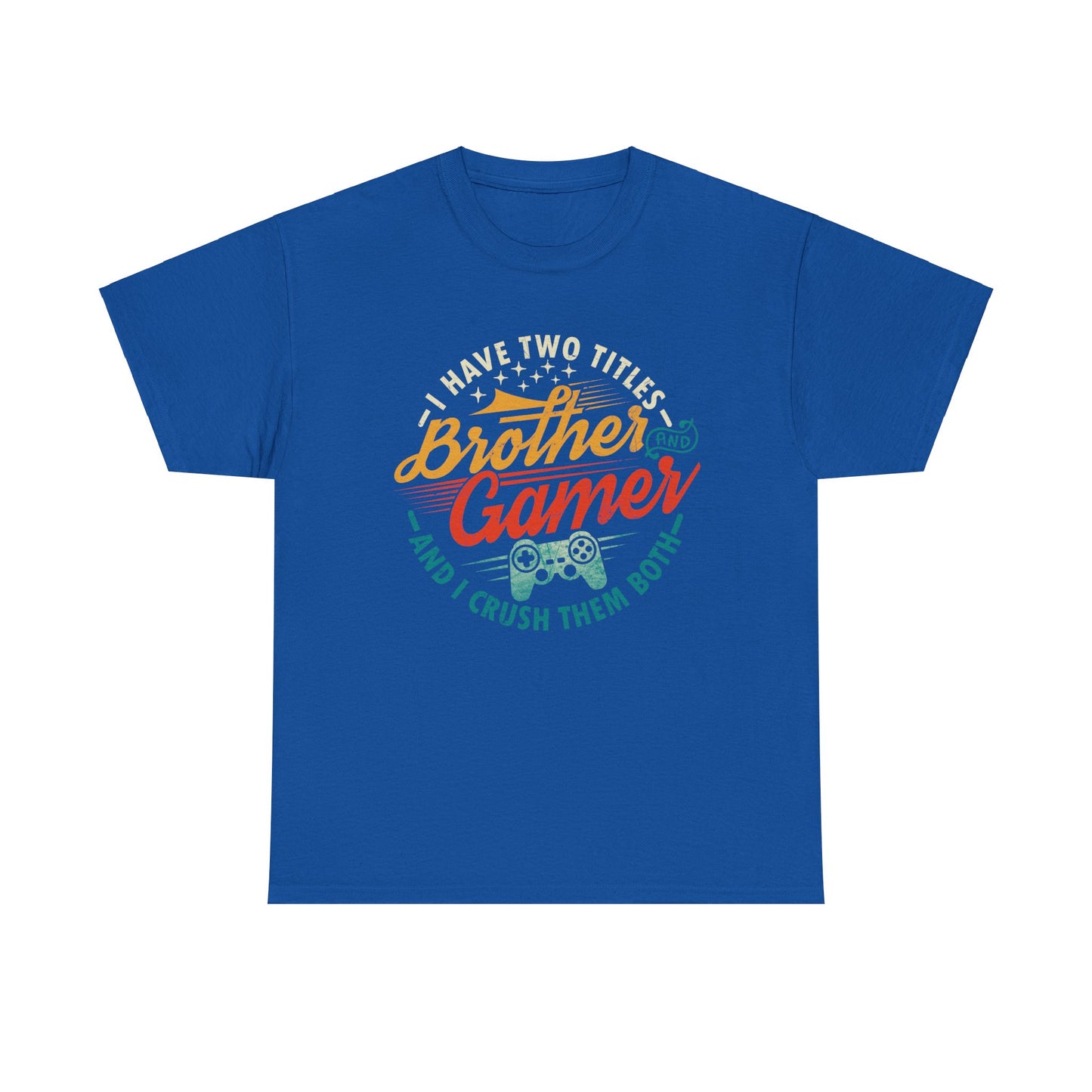 Funny Gamer Vintage Unisex Tee - I Have Two Titles Brother and Gamer Gift