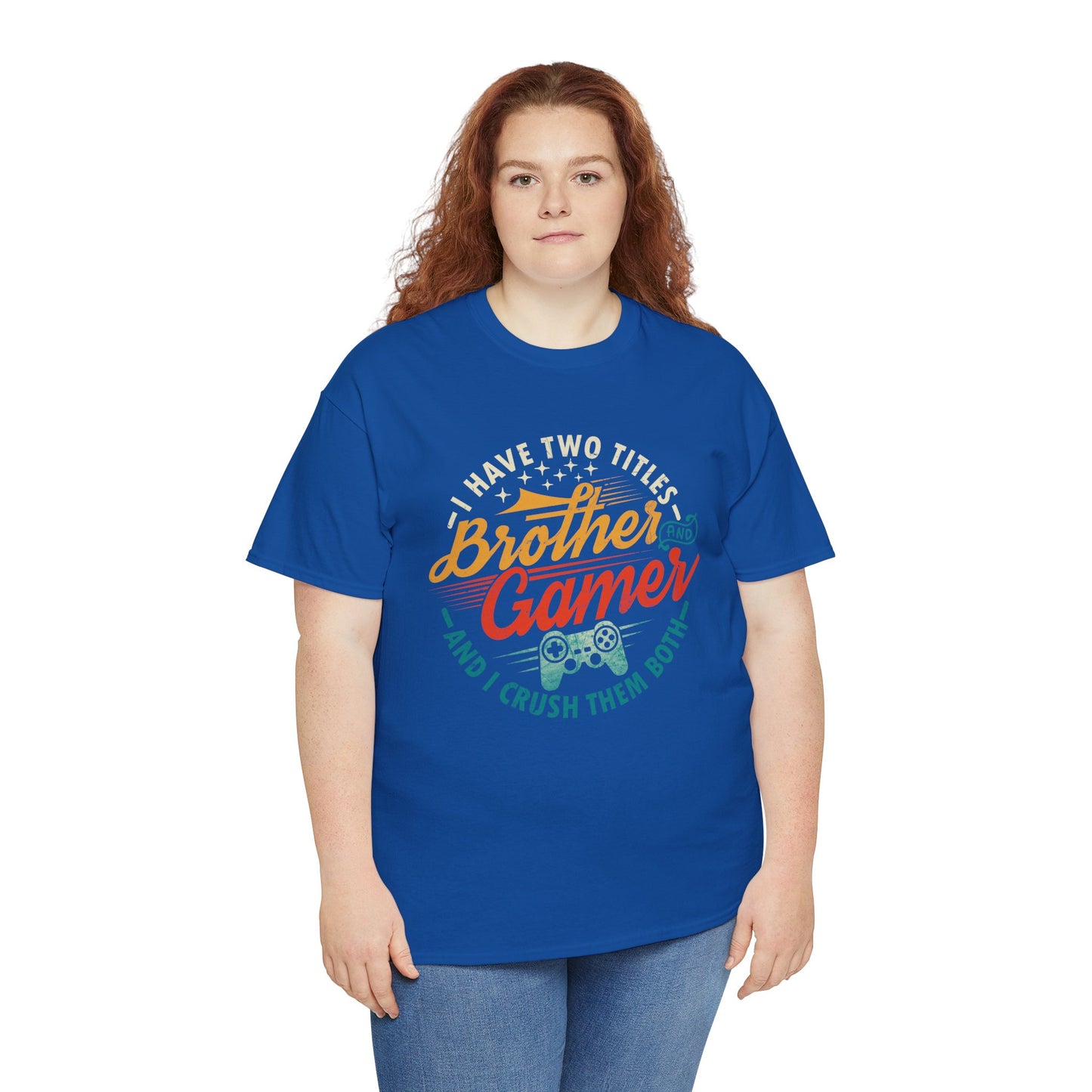 Funny Gamer Vintage Unisex Tee - I Have Two Titles Brother and Gamer Gift