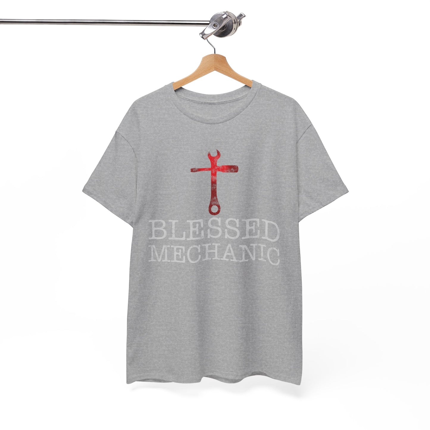 Blessed Mechanic Gift For Christian Mechanic Unisex Heavy Cotton Tee
