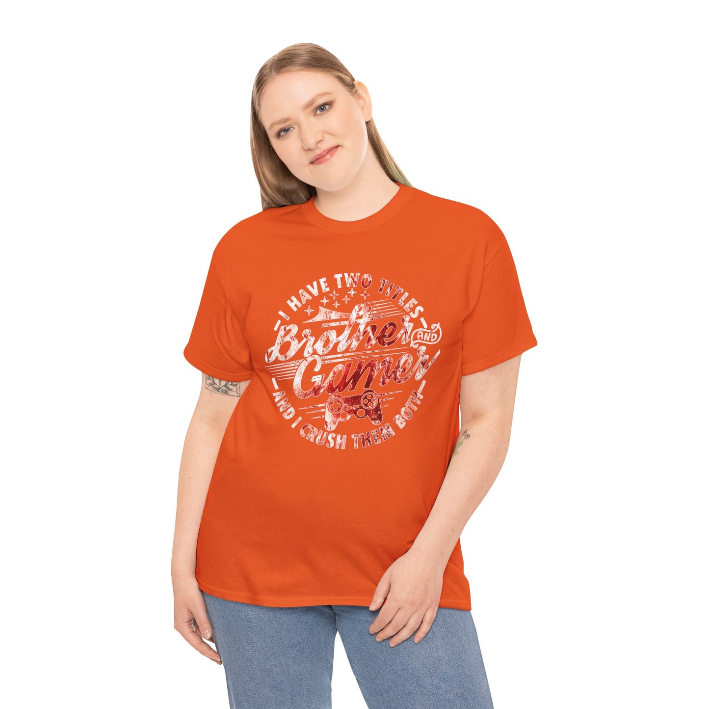 Gamer Men's T-Shirt - I Have Two Titles Brother and Gamer Funny Gamer Gift