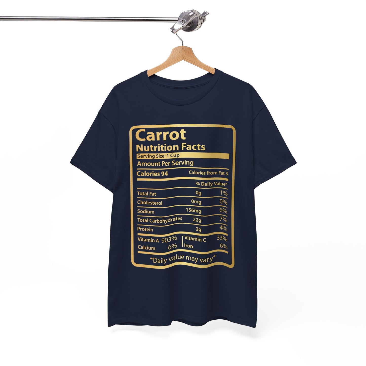 Funny Carrot Nutrition Facts Tee for Thanksgiving Christmas