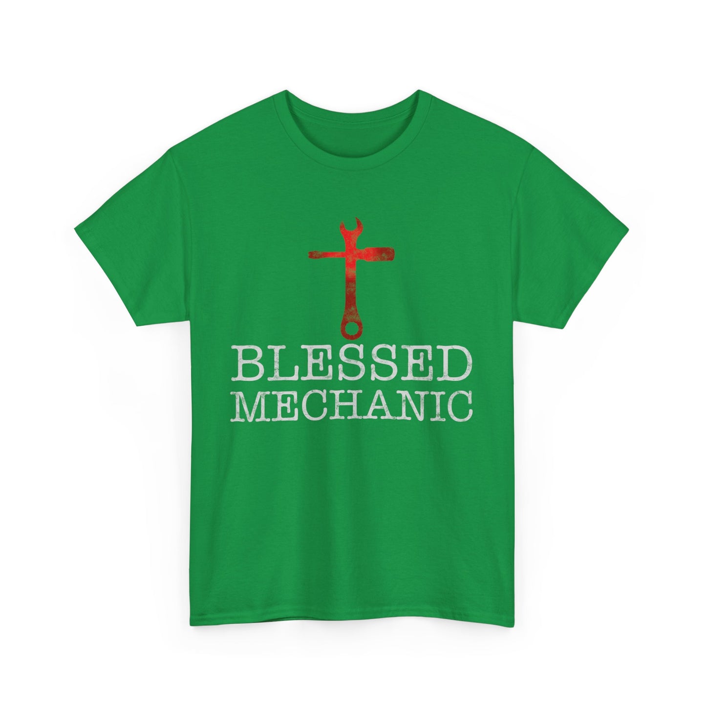 Blessed Mechanic Gift For Christian Mechanic Unisex Heavy Cotton Tee