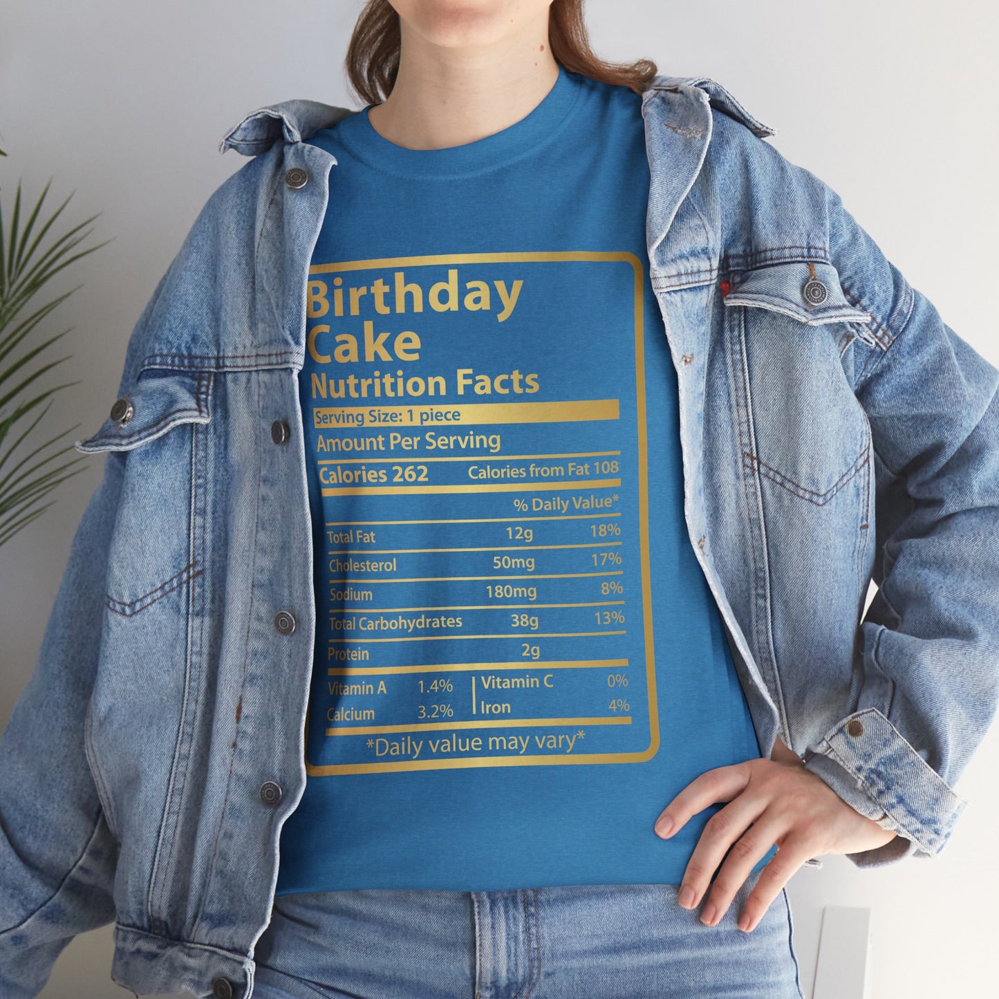 Funny Birthday Cake Nutrition Facts Men's Tee Shirt