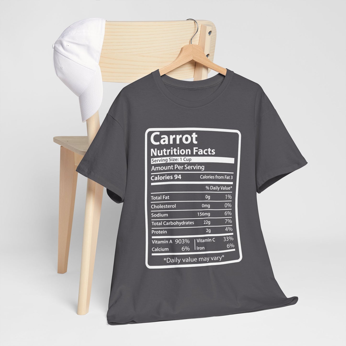 Carrot Nutrition Facts Tee for Thanksgiving Christmas