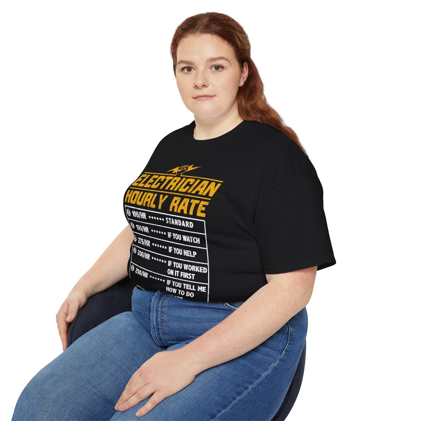 Funny Electrician Hourly Rate Unisex Ultra Cotton Tee