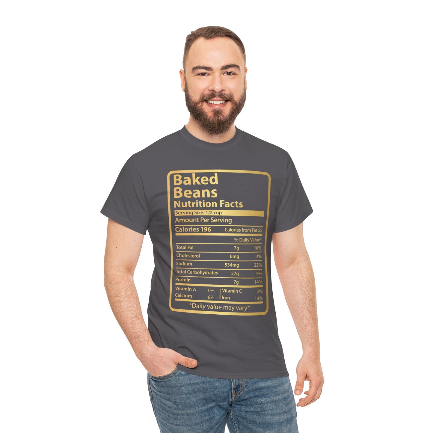 Baked Beans Funny Nutrition Facts T-Shirt