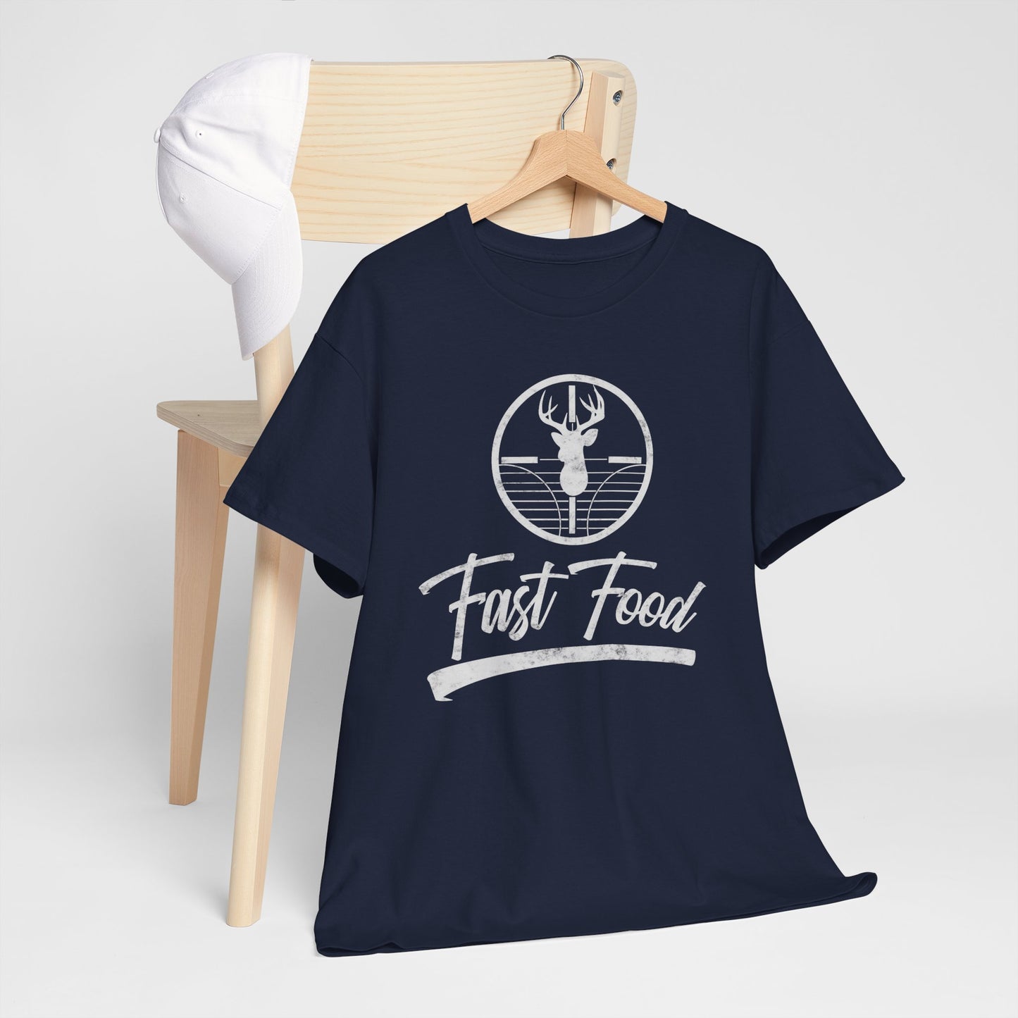 Funny Deer Hunting Unisex Tee - Fast Food Humor Gift for Hunters