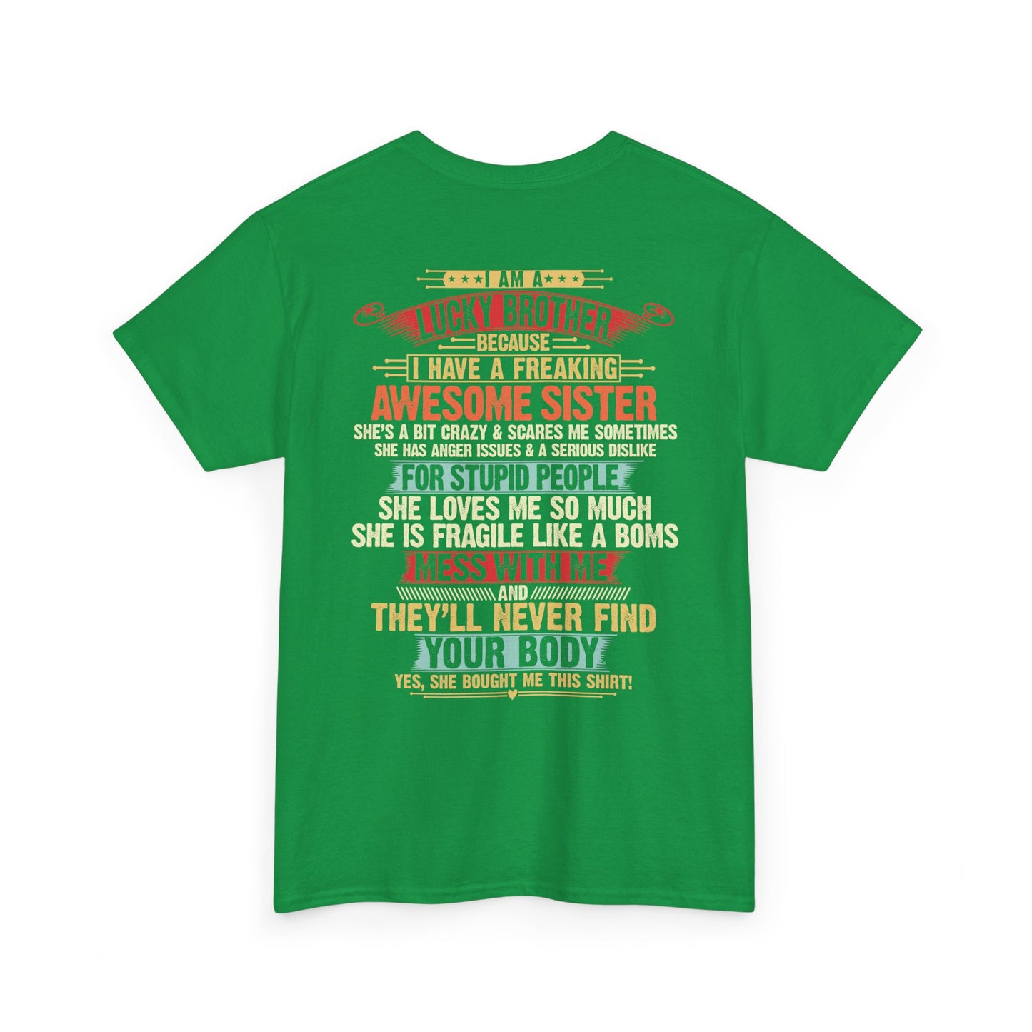 I Am A Lucky Brother Christmas Gift For Brother From Sister