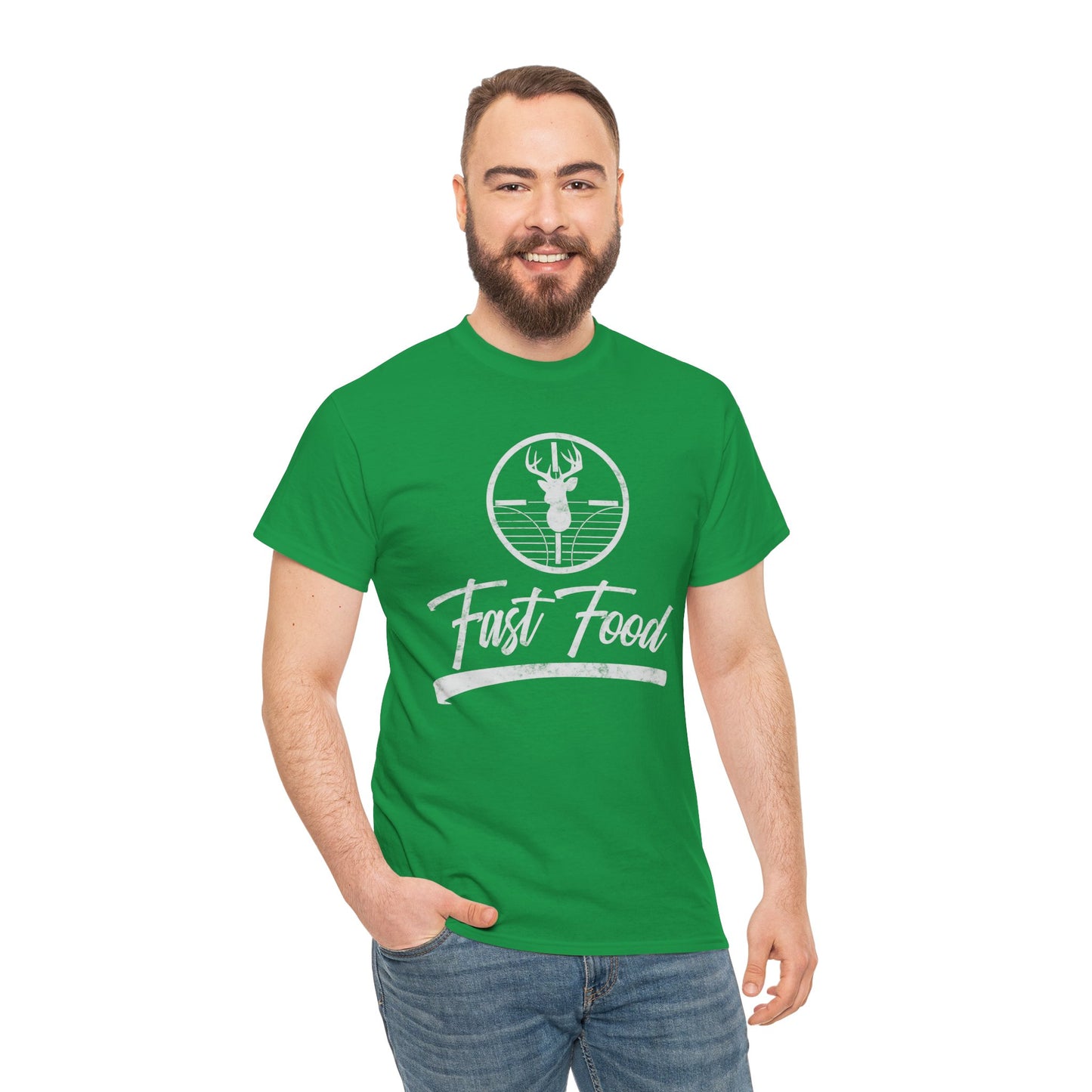 Funny Deer Hunting Unisex Tee - Fast Food Humor Gift for Hunters