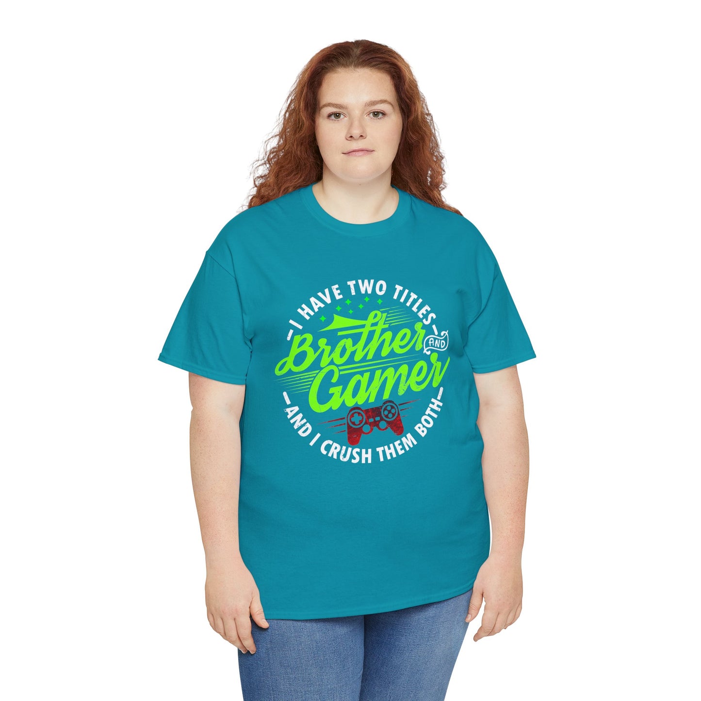 Men's Gamer T-Shirt - I Have Two Titles Brother and Gamer for Boys Brother Gift