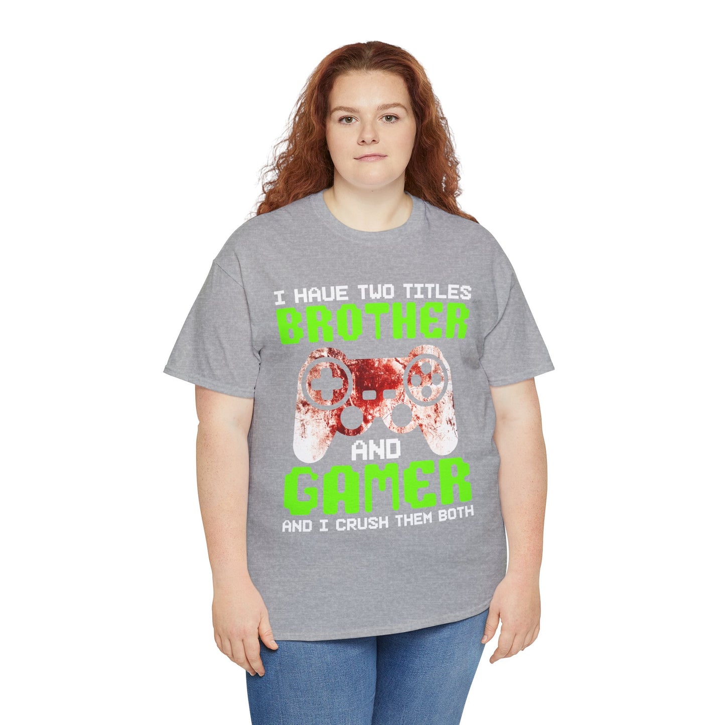 Gamer Mens T-Shirt - I Have Two Titles Brother and Gamer Father's Day Gifts
