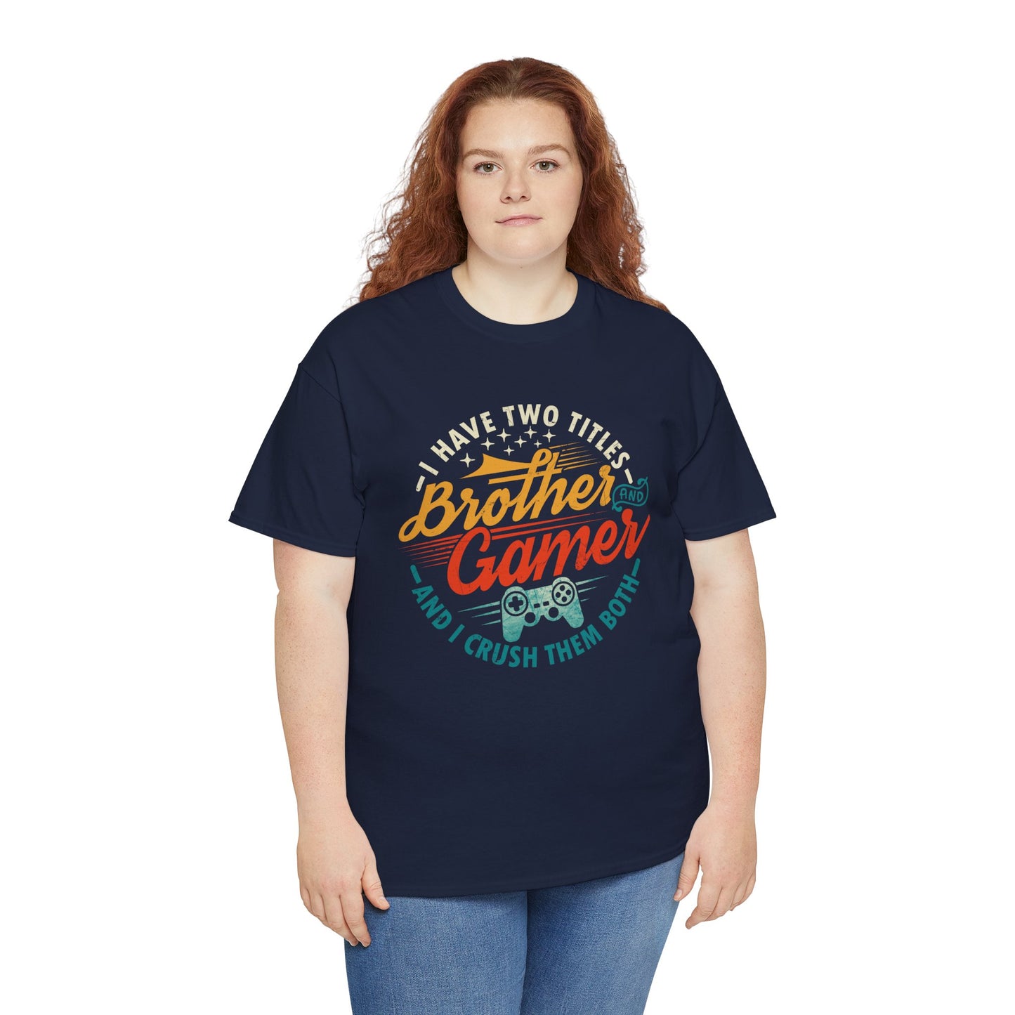 Funny Gamer Vintage Unisex Tee - I Have Two Titles Brother and Gamer Gift