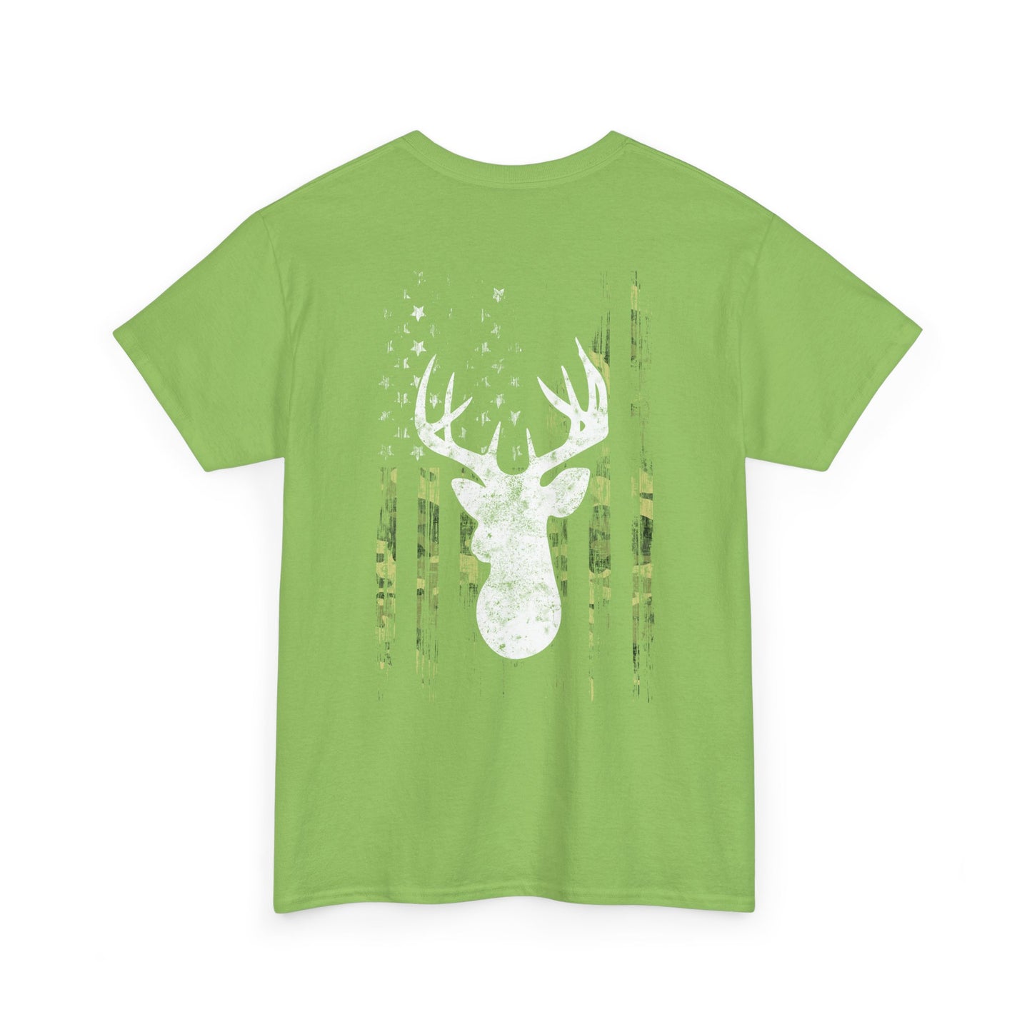 Camouflage USA Flag Whitetail Buck Tee