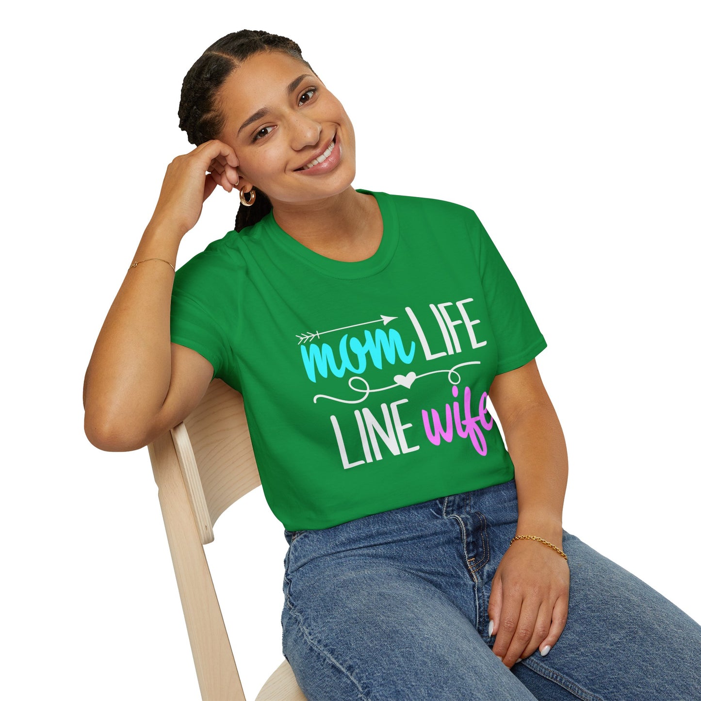 Lineman Mom Life Line Wife Unisex Softstyle T-Shirt