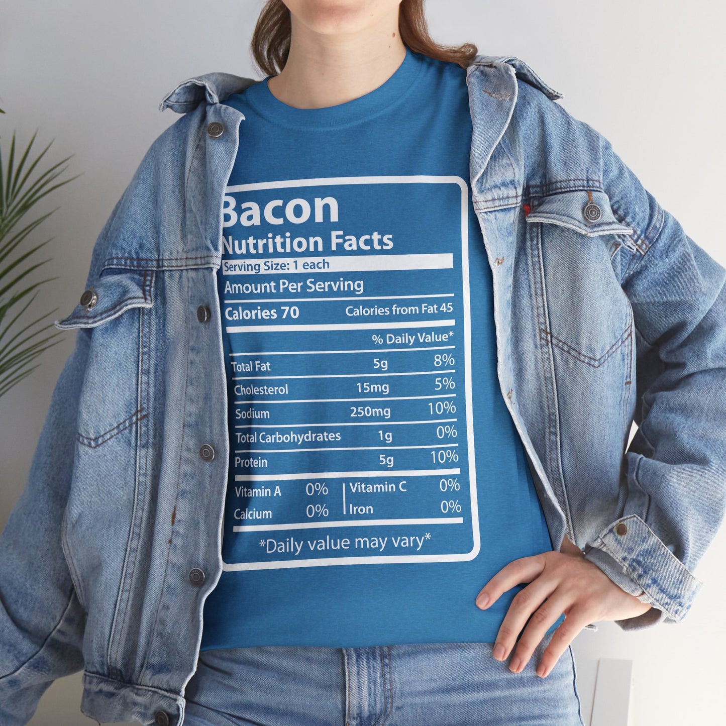 Funny Bacon Nutrition Facts Men's T-Shirt for Thanksgiving Christmas