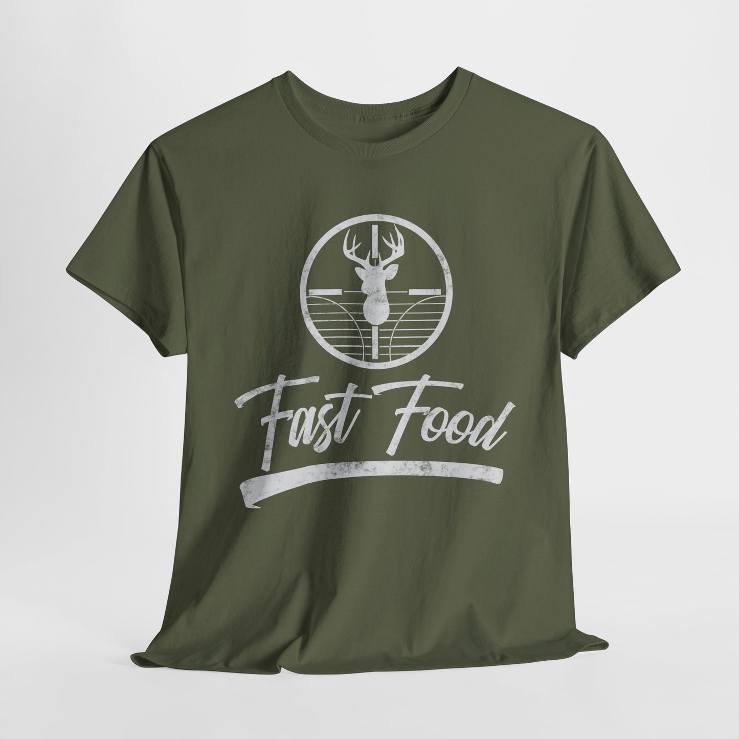 Funny Deer Hunting Unisex Tee - Fast Food Humor Gift for Hunters