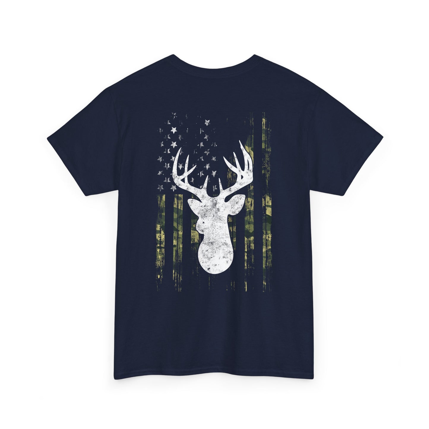 Camouflage USA Flag Whitetail Buck Tee