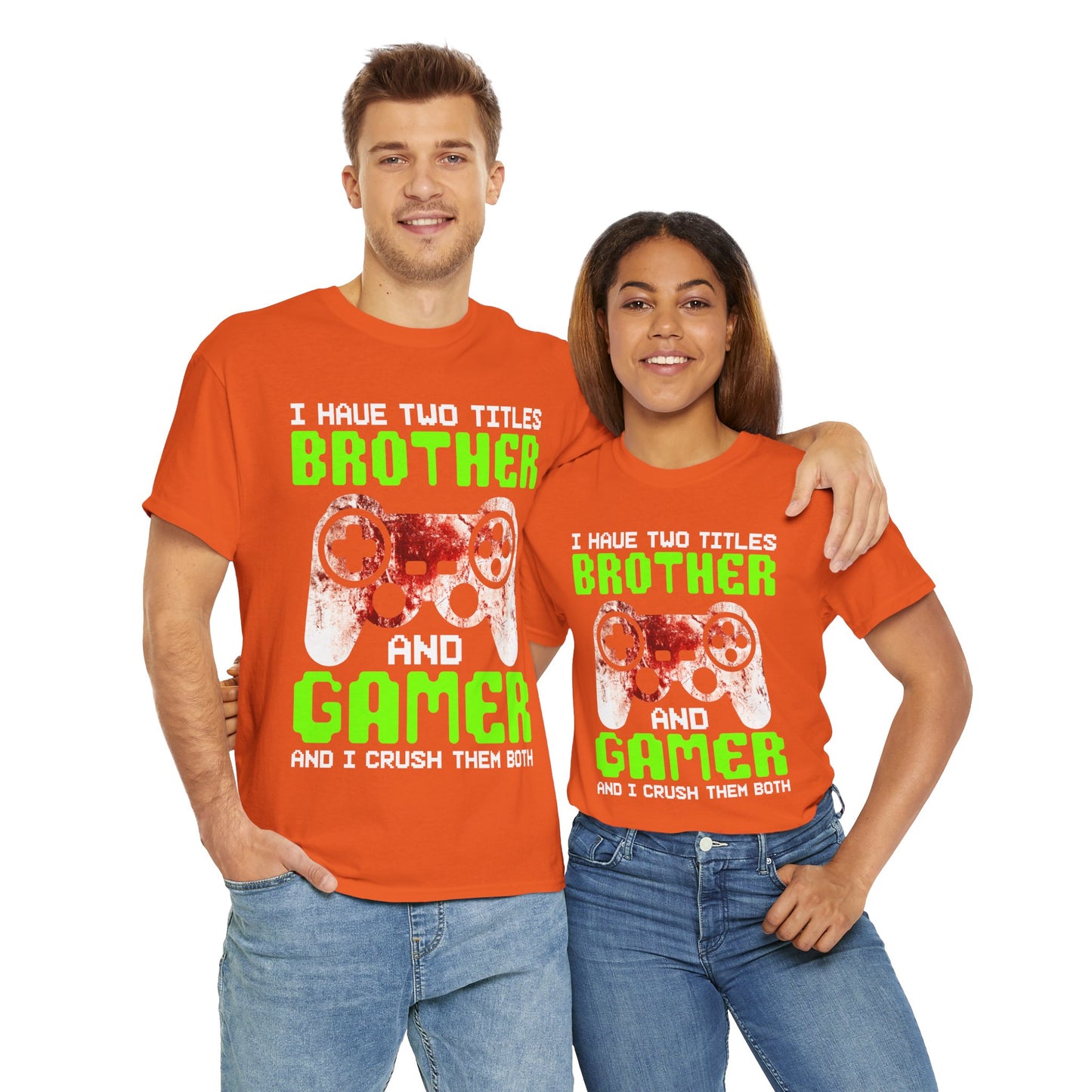Gamer Mens T-Shirt - I Have Two Titles Brother and Gamer Father's Day Gifts