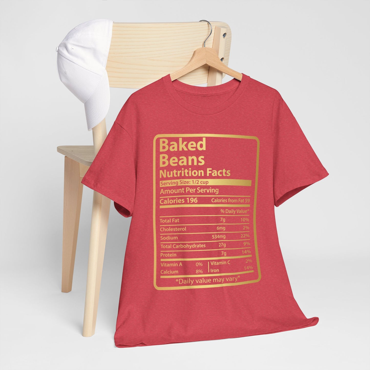 Baked Beans Funny Nutrition Facts T-Shirt