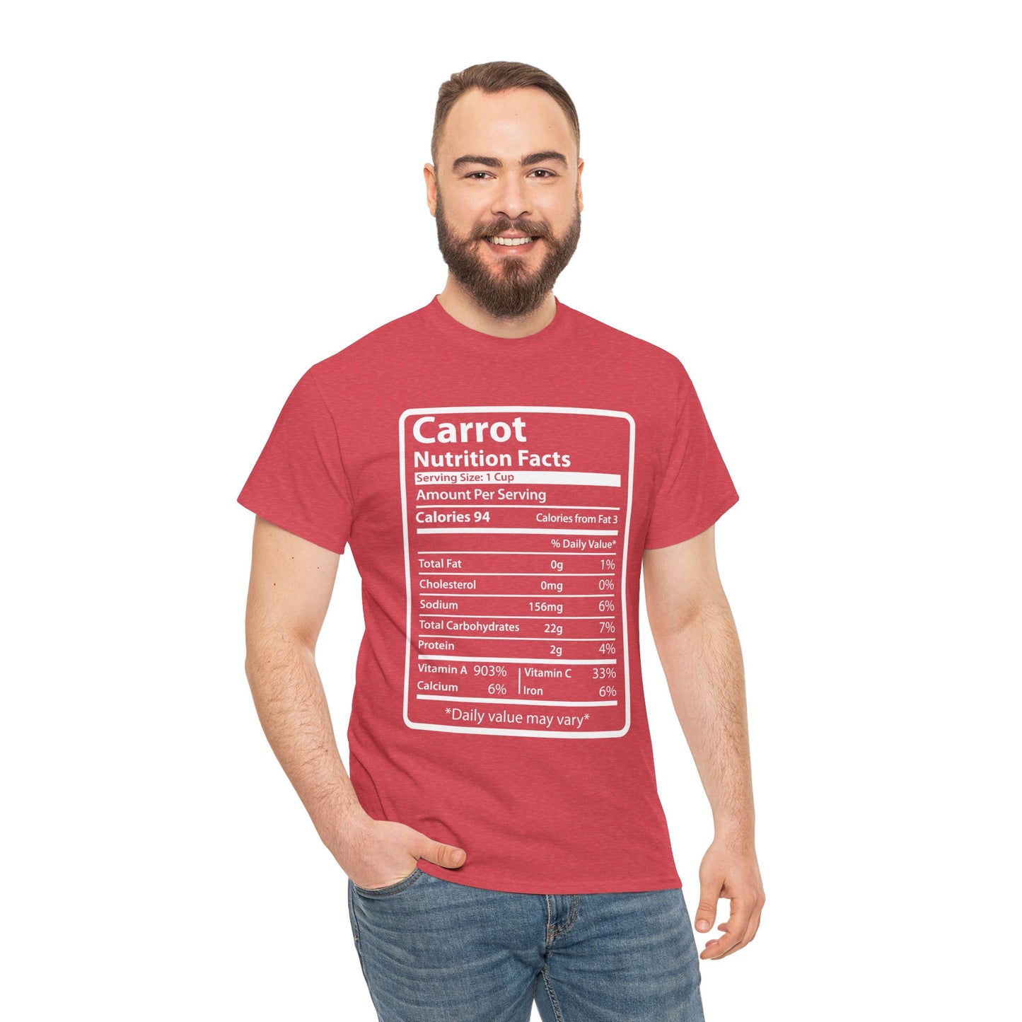 Carrot Nutrition Facts Tee for Thanksgiving Christmas
