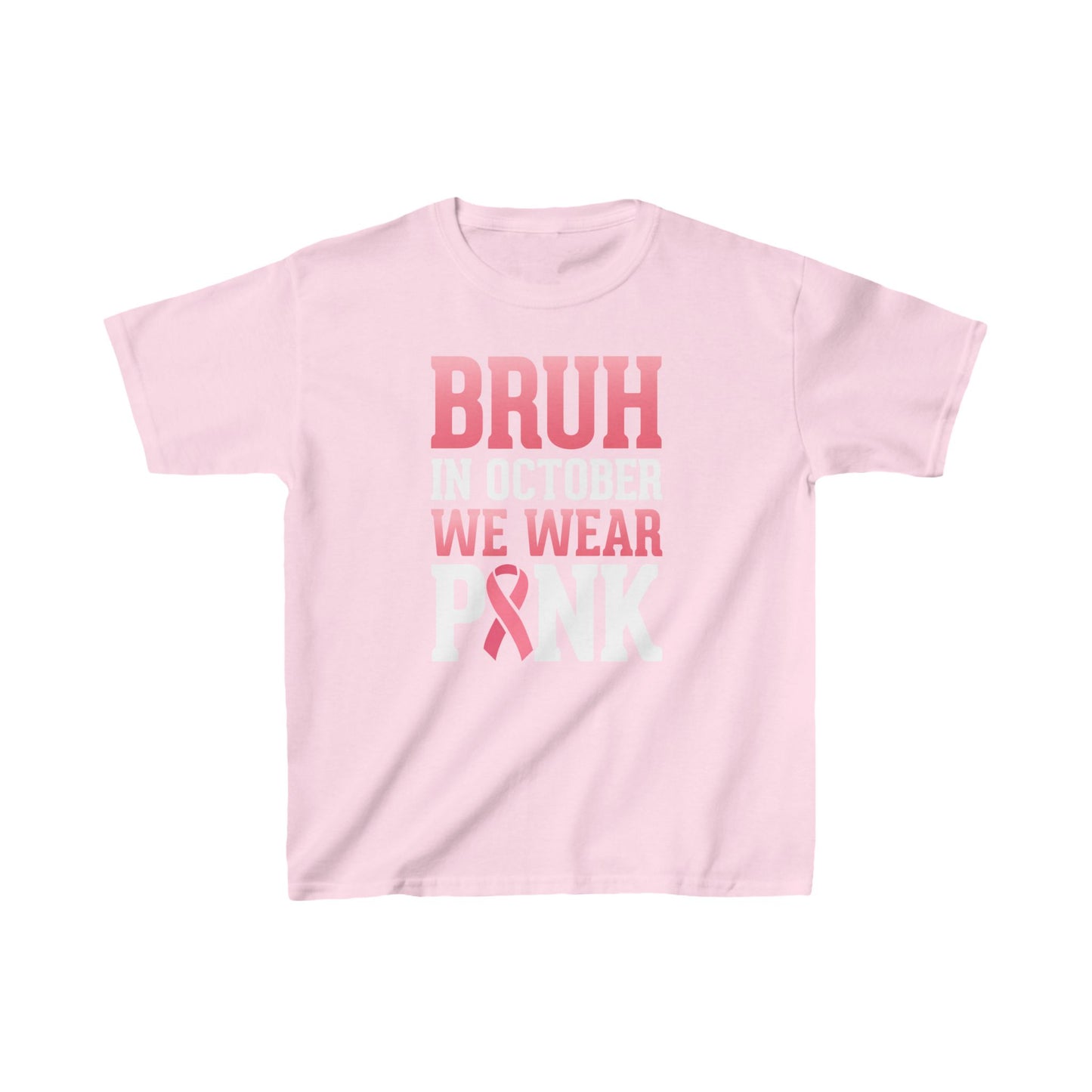 In October We Wear Pink Ribbon Kids Tee