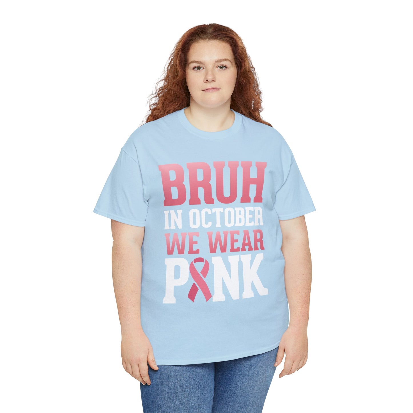 In October We Wear Pink Breast Cancer Awareness Womens Tee