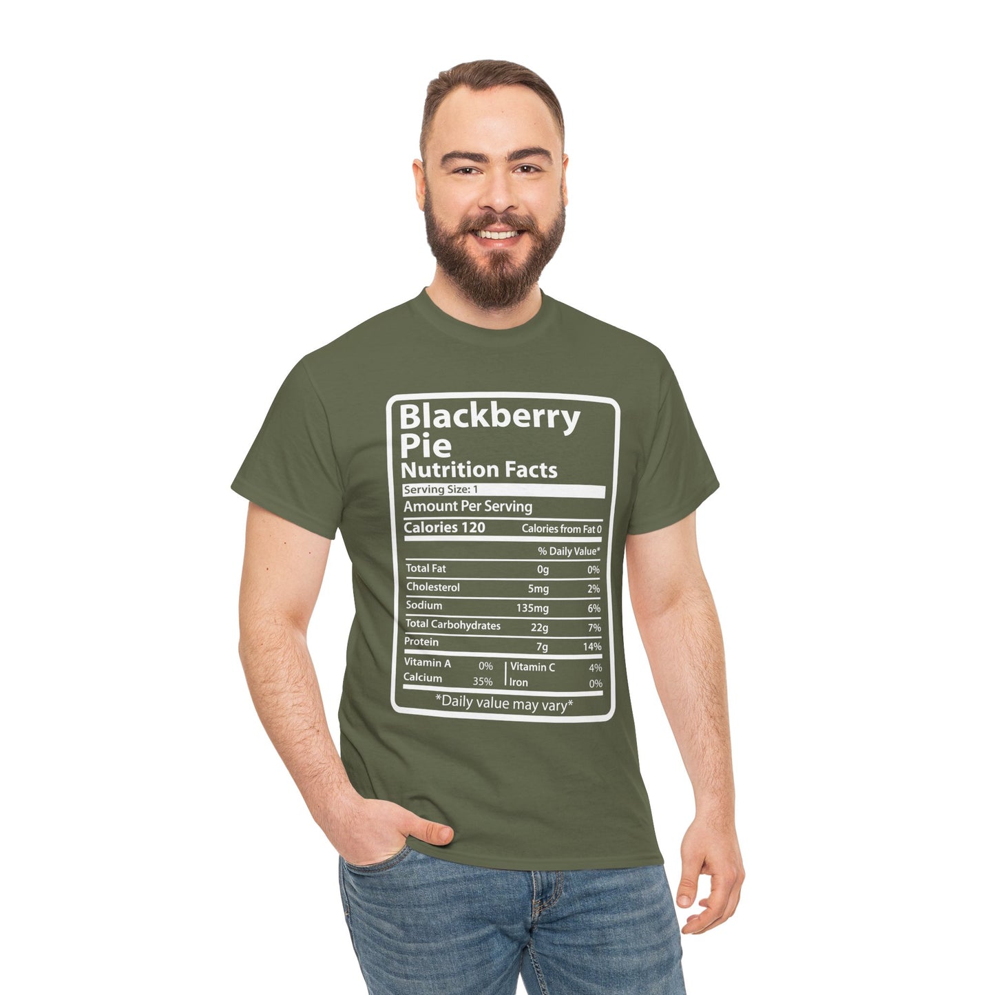 Funny Blackberry Pie Nutrition Facts Tee