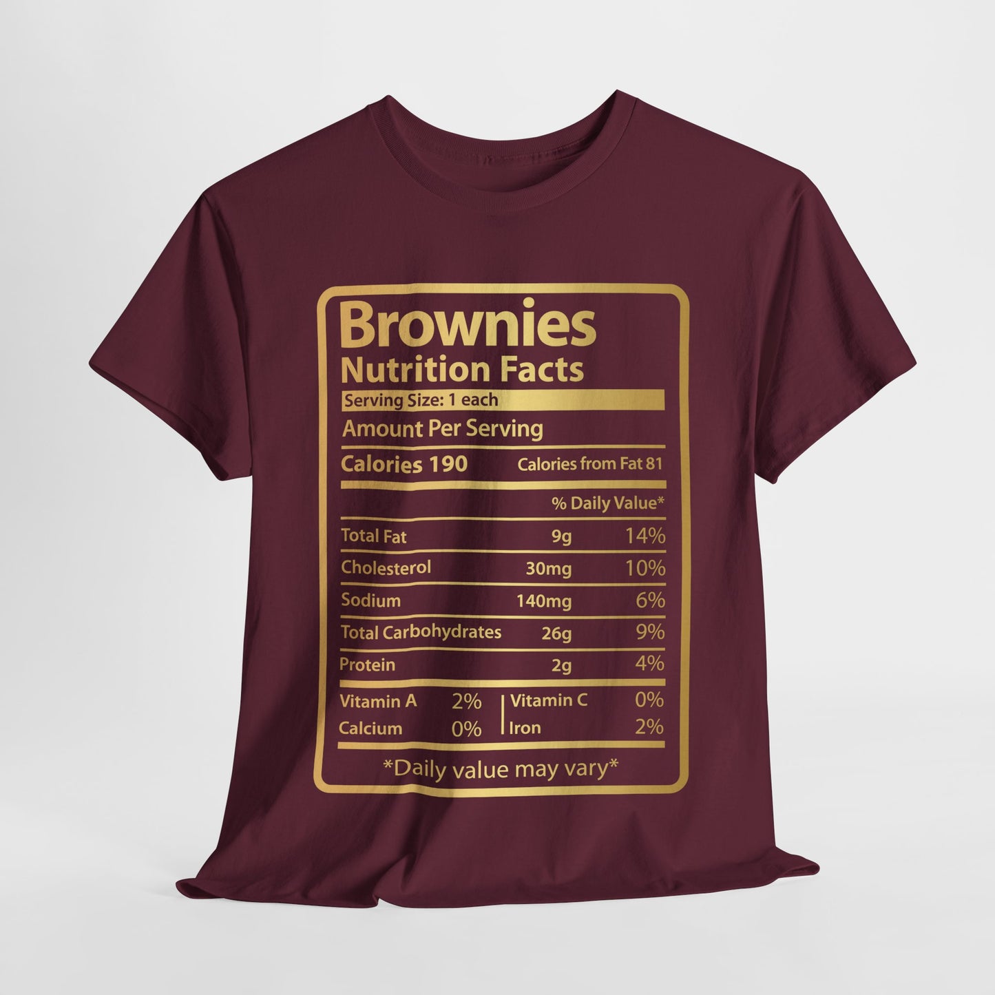 Brownies Funny Nutrition Facts Thanksgiving Men's Tee