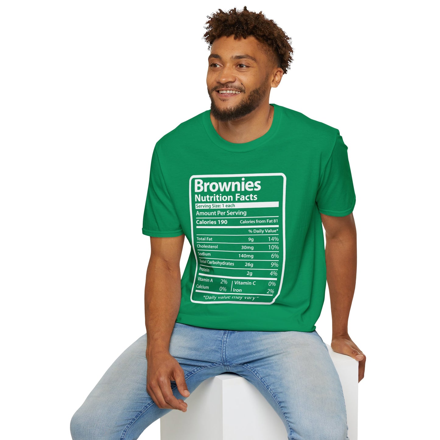 Funny Brownies Nutrition Facts Thanksgiving Christmas Men's Tee