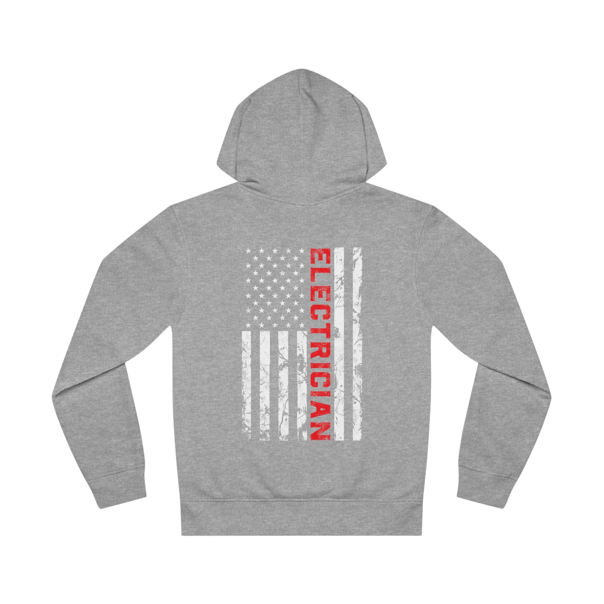 Patriotic American Flag gift for Electrician Unisex Drummer Hoodie